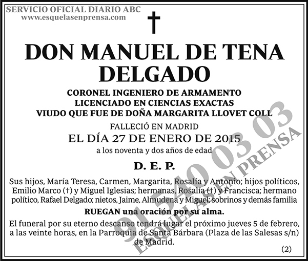 Manuel de Tena Delgado